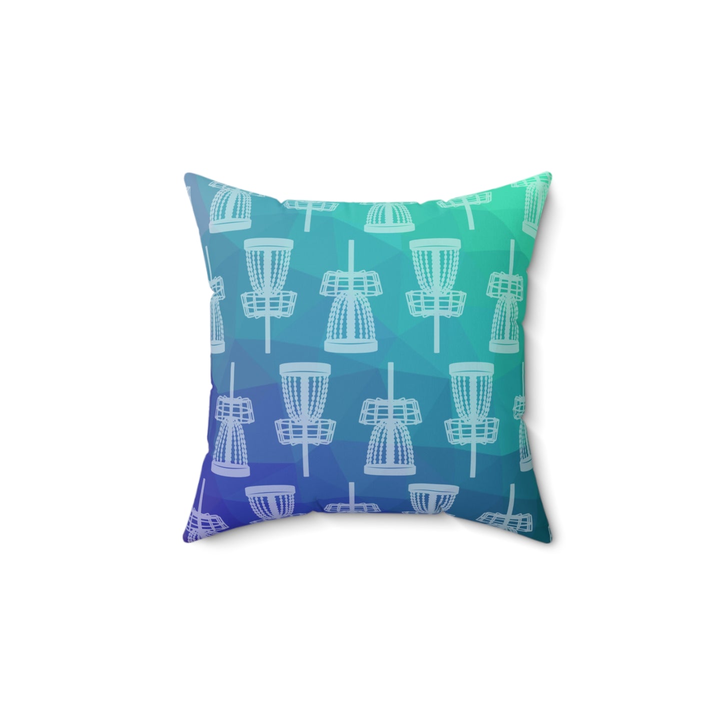 Disc Golf Basket Prism Pattern Pillow