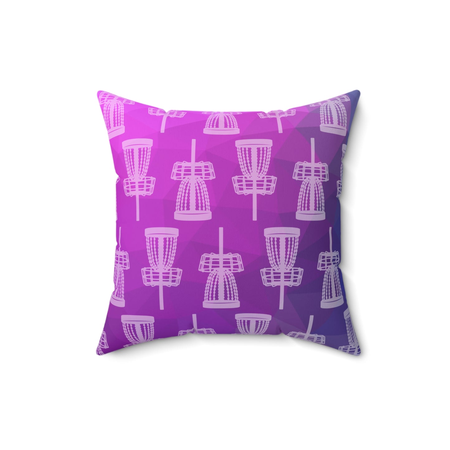 Disc Golf Basket Prism Pattern Pillow