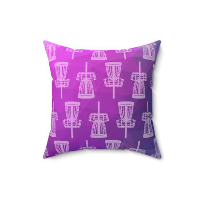 Disc Golf Basket Prism Pattern Pillow