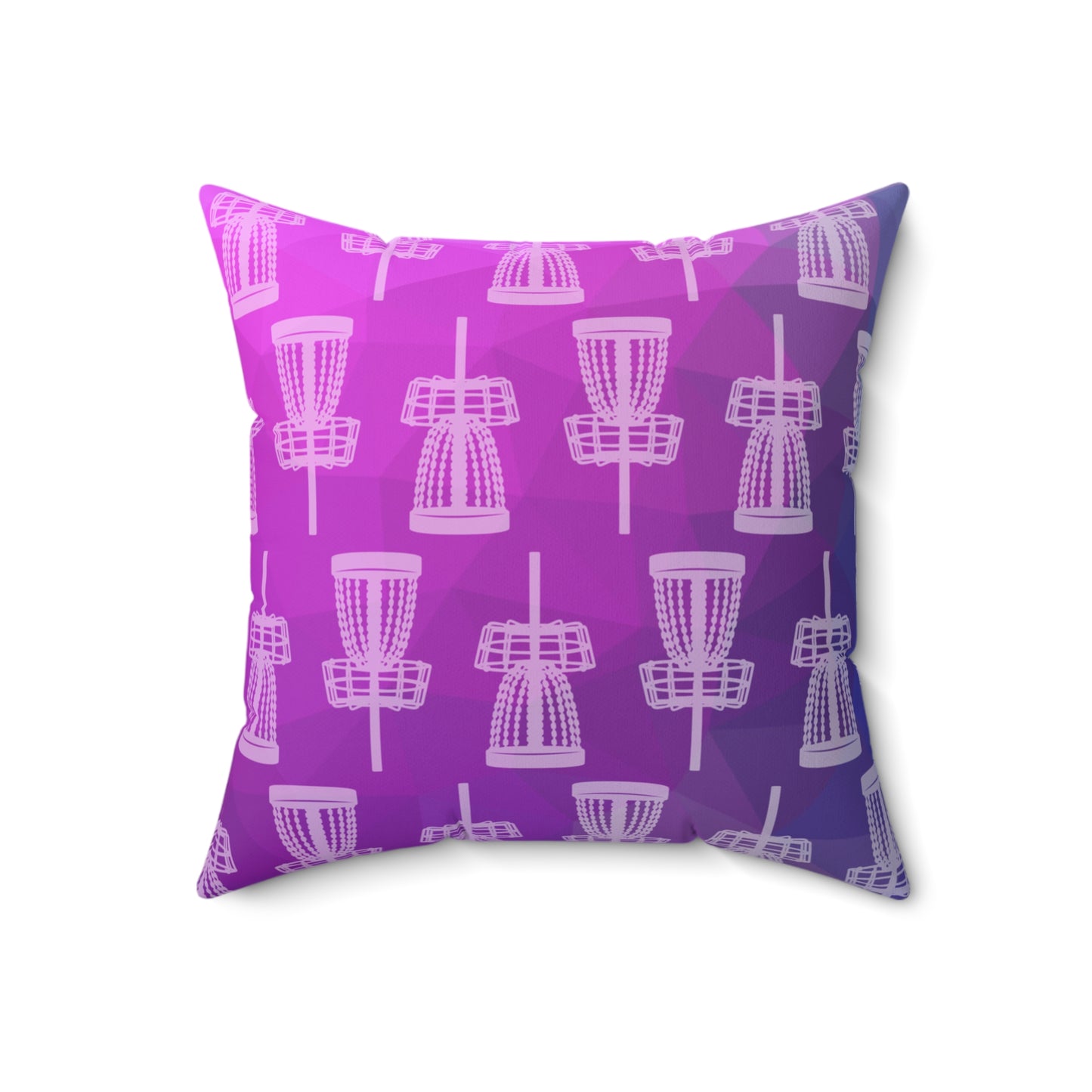 Disc Golf Basket Prism Pattern Pillow