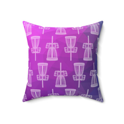 Disc Golf Basket Prism Pattern Pillow