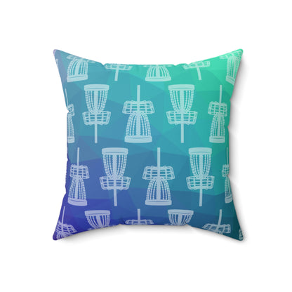 Disc Golf Basket Prism Pattern Pillow