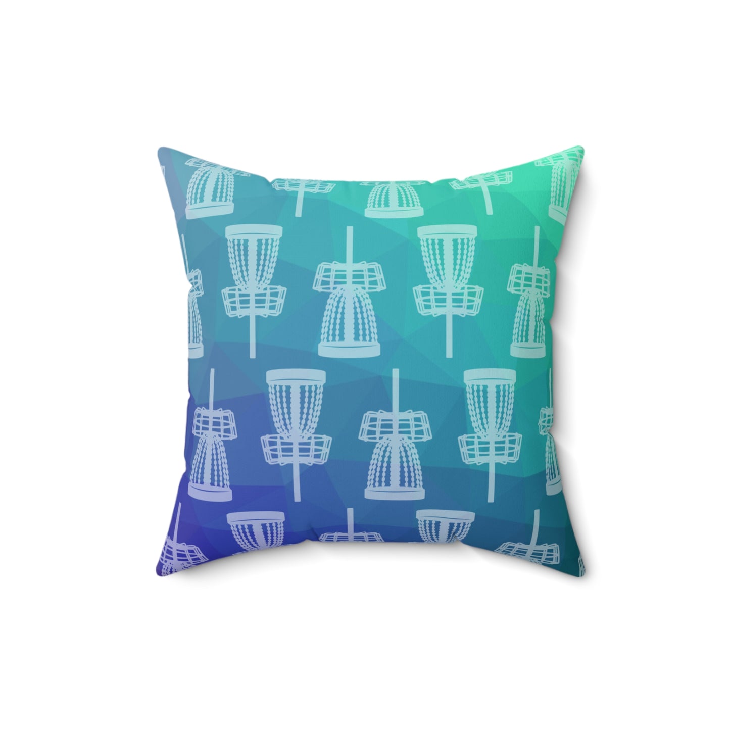 Disc Golf Basket Prism Pattern Pillow