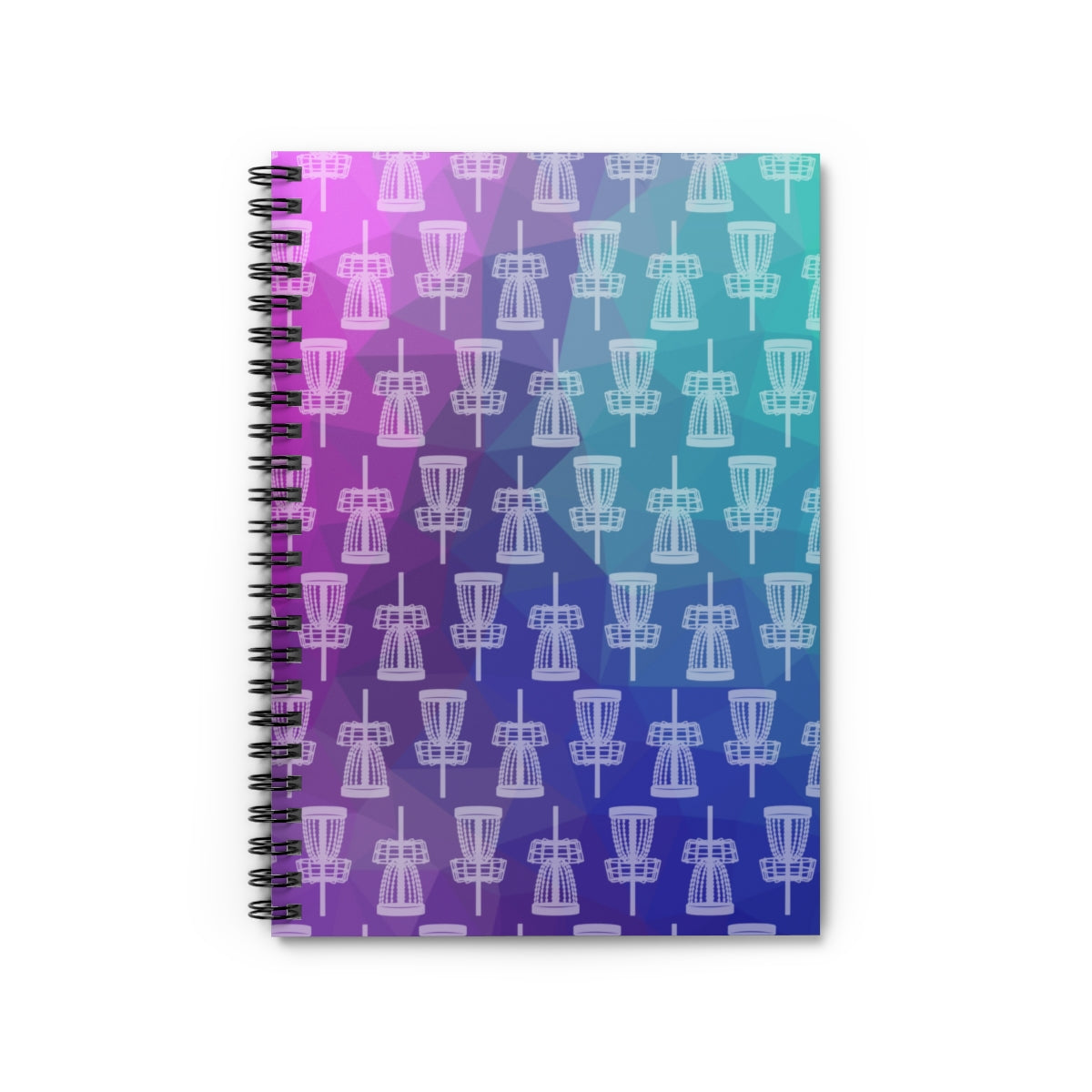 Disc Golf Basket Prism Pattern Notebook