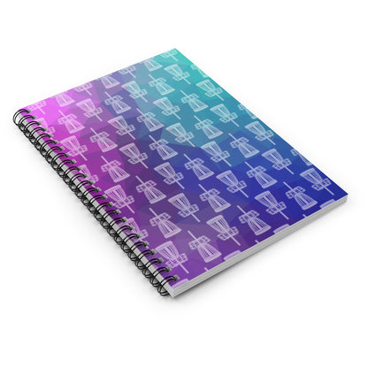 Disc Golf Basket Prism Pattern Notebook